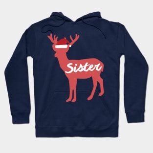 Sister Reindeer Family Group Christmas Eve Matching Hoodie